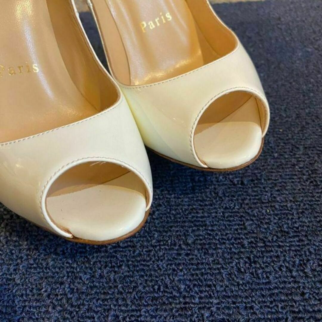 美品 クリスチャン ルブタン 白 パンプス ヒール 靴 | www.mumstheword.me