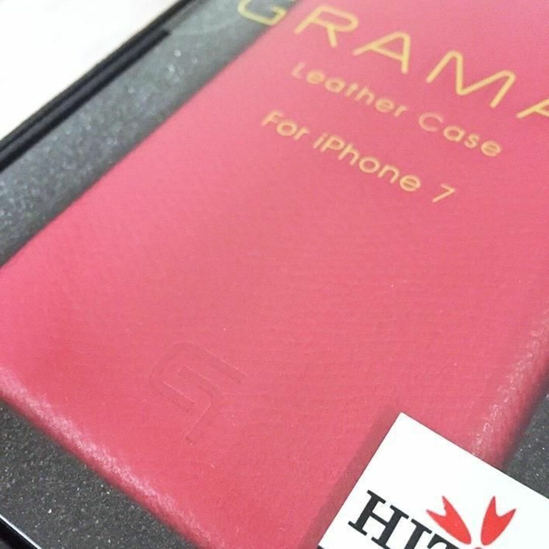 牛皮革 本革 GRAMAS iPhone SE3/SE2/8/7 レッド 本革 GRAMAS iPhone SE3/SE2/8/7 レッド