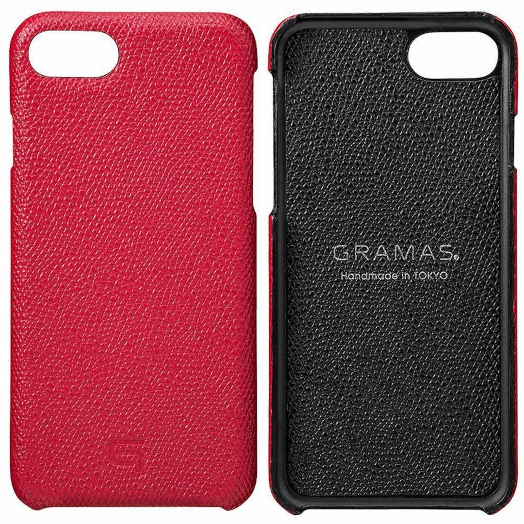 牛皮革 本革 GRAMAS iPhone SE3/SE2/8/7 レッド 本革 GRAMAS iPhone SE3/SE2/8/7 レッド