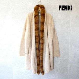 美品✨ フェンディ FENDI ファー カーディガン カシミヤ100%