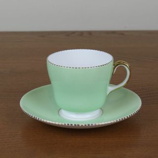 ウェッジウッド(WEDGWOOD)のウェッジウッド　April Beaded　デュオ　カップ＆ソーサー　グリーン　緑(食器)