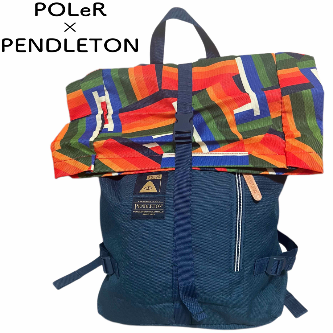 【極美品】POLeR ×PENDLETON クラシックロールトップバックパック
