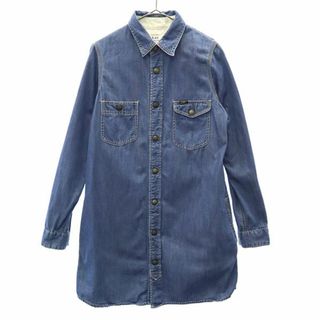 リー(Lee)のリー 長袖 デニム ワンピース S ブルー Lee レディース 【中古】  【230907】(ミニワンピース)