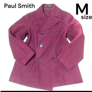 ☆Paul Smith☆ ピーコート ダブル コットン ワインレッド M