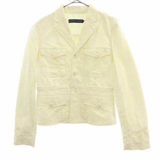 ラルフローレン(Ralph Lauren)のラルフローレン サファリ ジャケット 9 ホワイト RALPH LAUREN レディース 【中古】  【230907】(ロングコート)