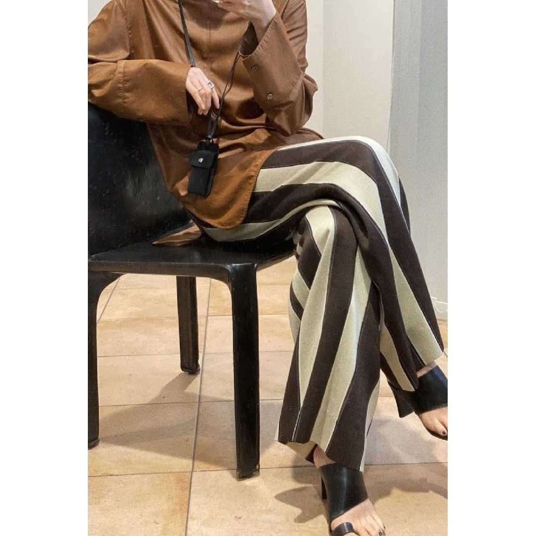 TODAYFUL(トゥデイフル)の❰美品❱TODAYFUL Jacquard Stripe Pants 38 レディースのパンツ(カジュアルパンツ)の商品写真