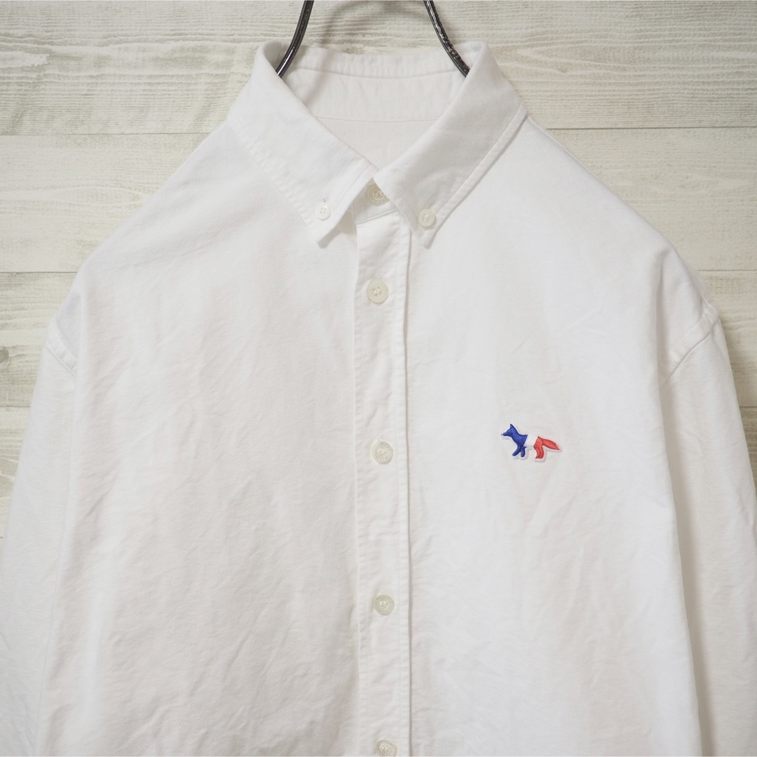 MAISON KITSUNE フォックスロゴ BDシャツ-White/38 LT