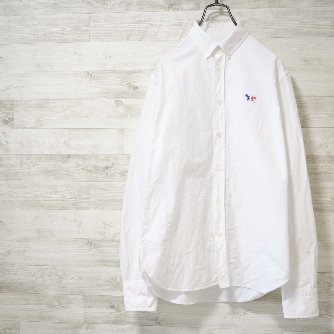 MAISON KITSUNE フォックスロゴ BDシャツ-White/38 LT