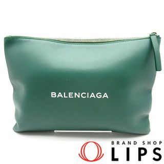 バレンシアガ(Balenciaga)のバレンシアガ エブリデイ クラッチバッグ  レザー メンズクラッチバッグ
 グリーン【中古】(セカンドバッグ/クラッチバッグ)