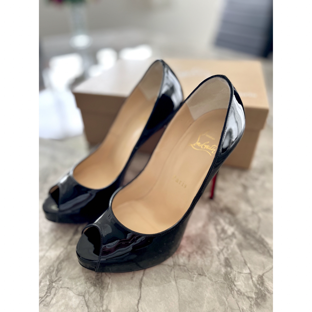 Christian Louboutin  オープントゥレザーパンプス　36