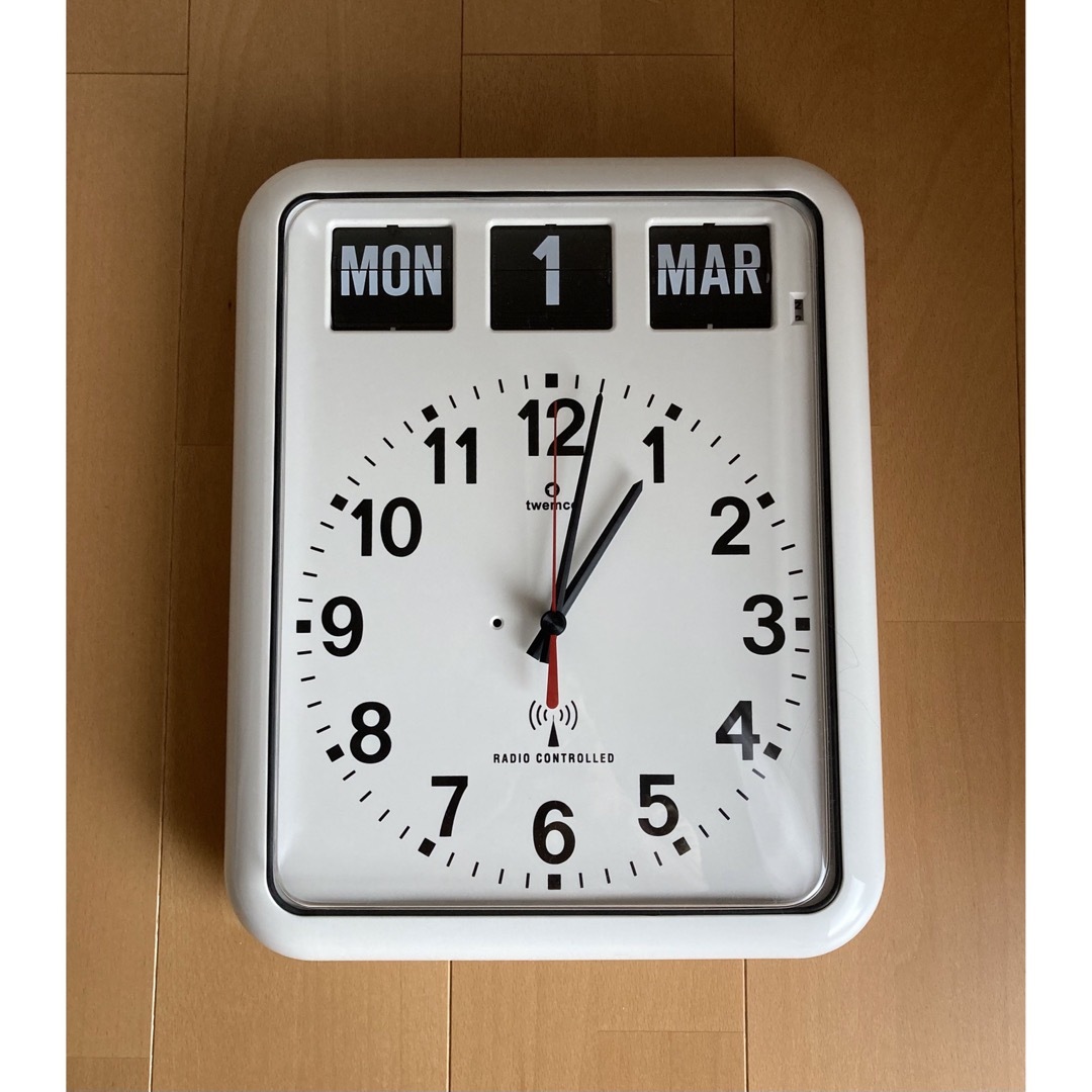 TWEMCO トゥエンコ　カレンダー時計　BQ-12Aホワイト　掛け時計