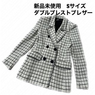 ザラ(ZARA)の【新品未使用】ZARA ツイード テーラードジャケット(テーラードジャケット)