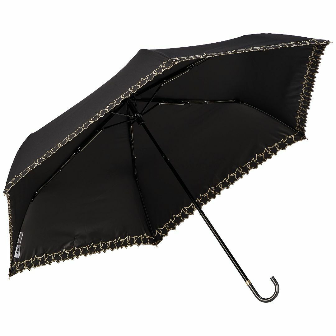 【色:ブラック】Wpc. 日傘 遮光フレームスタースカラップ刺繍mini ブラッ