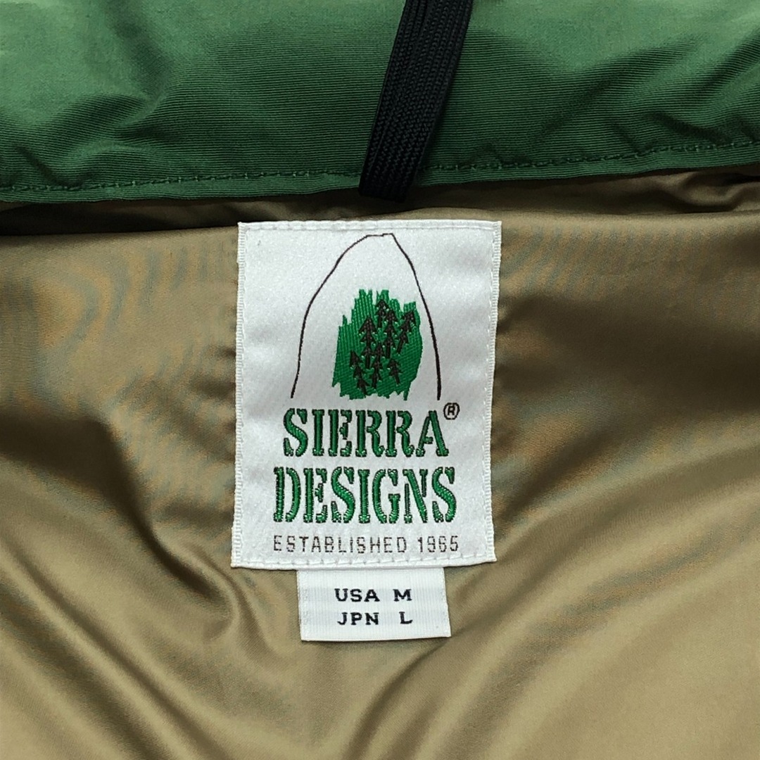 SIERRA DESIGNS(シェラデザイン)の□□SIERRA DESIGNS シエラデザイン ダウンベスト Lサイズ 7981 グリーン メンズのジャケット/アウター(ダウンベスト)の商品写真