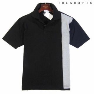 ザショップティーケー(THE SHOP TK)の【THE SHOP TK/タケオキクチ】ブロッキングデザイン 半袖ポロシャツ・L(ポロシャツ)