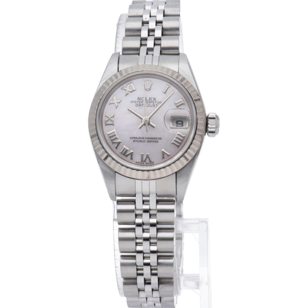 ロレックス デイトジャスト レディース時計 シェル Datejust Ladies 79174NR(F) K18WG/SS レディース時計 ホワイトシェル 仕上げ済 2004年 美品