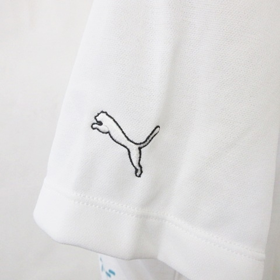 PUMA(プーマ)のプーマ PUMA ゴルフ ポロシャツ 半袖 ロゴ プリント 刺繍 ホワイト L スポーツ/アウトドアのゴルフ(ウエア)の商品写真