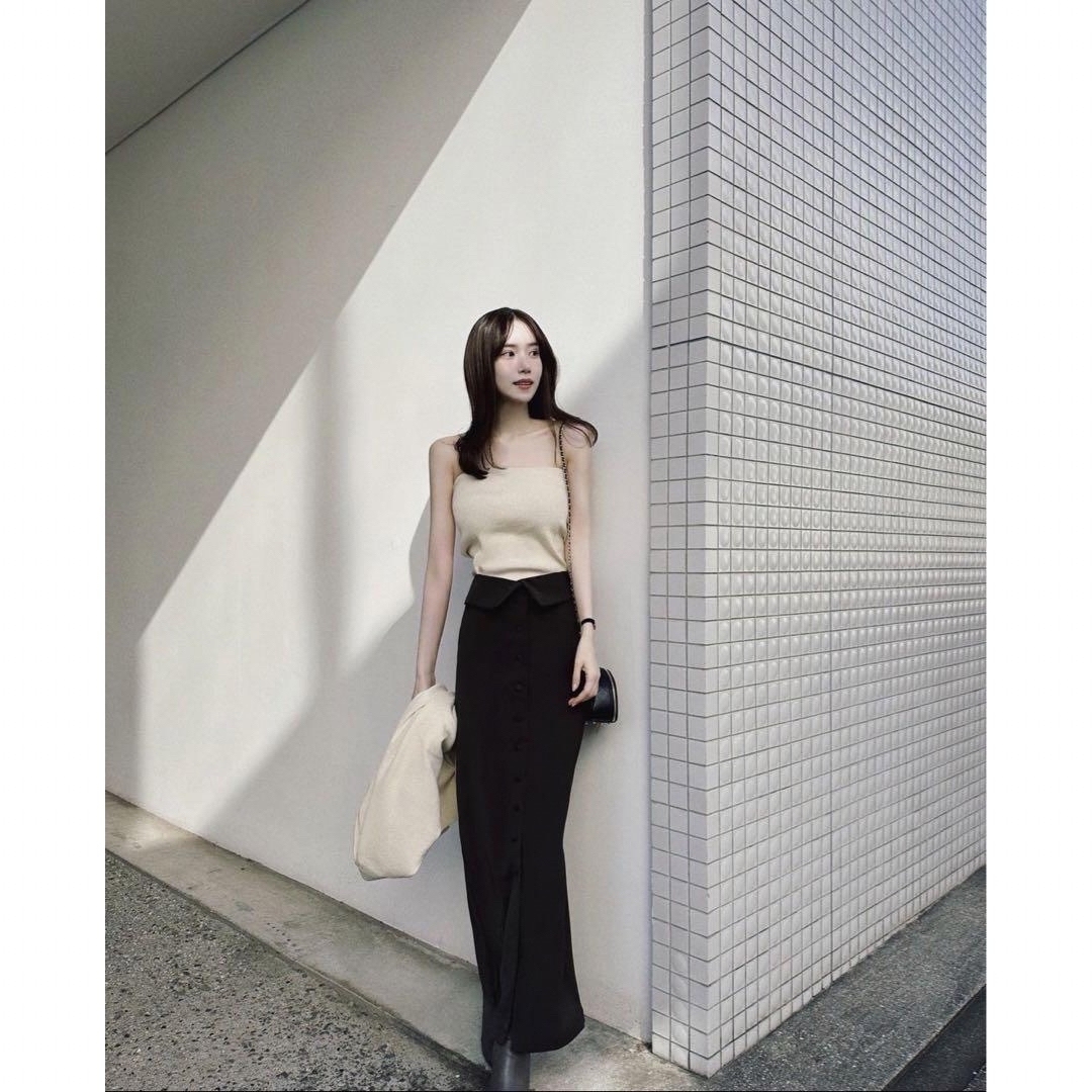 【celon】2way buttn long skirt