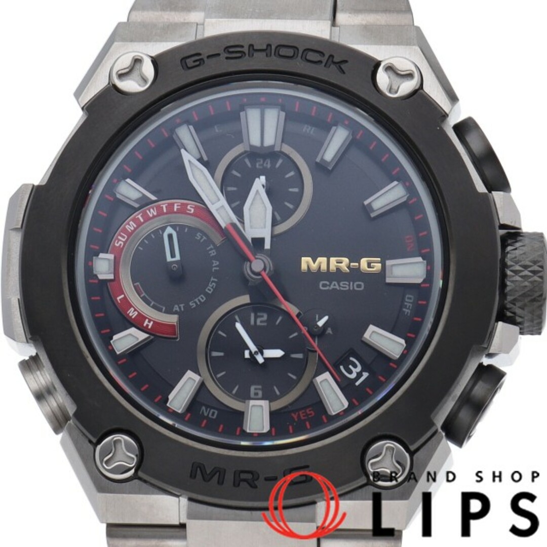 カシオ G-SHOCK MR-G Bluetooth ソーラー電波時計 G-SHOCK MR-G MRG-B1000D-1AJR 箱 保証書 チタン メンズ時計 ブラック 美品