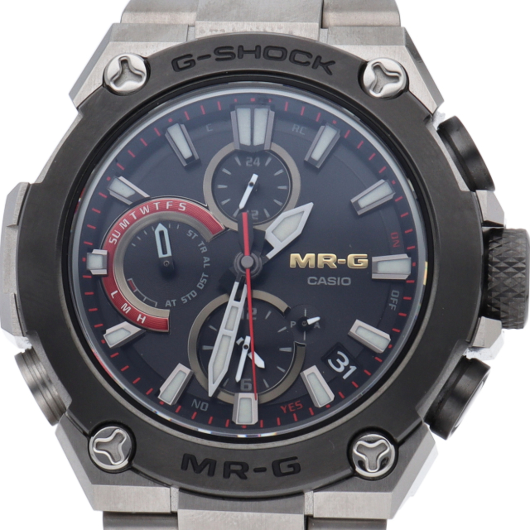 カシオ G-SHOCK MR-G Bluetooth ソーラー電波時計 G-SHOCK MR-G MRG-B1000D-1AJR 箱 保証書 チタン メンズ時計 ブラック 美品