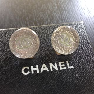 シャネル(CHANEL)のCHANEL＊クリアイヤリング(イヤリング)