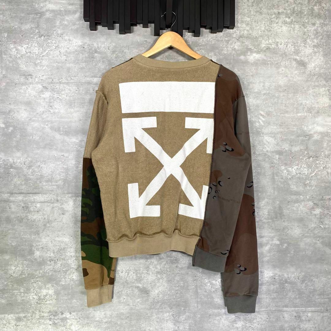 OFF-WHITE(オフホワイト)の『OFF-WHITE』オフホワイト (M) 切り替えスウェット / 再構築 メンズのトップス(スウェット)の商品写真