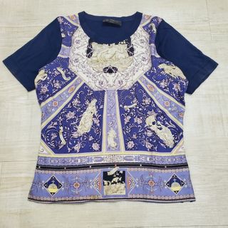 エトロ(ETRO)のETRO シルク × コットン ドッキング ニット 半袖ニット サイズ 40(ニット/セーター)