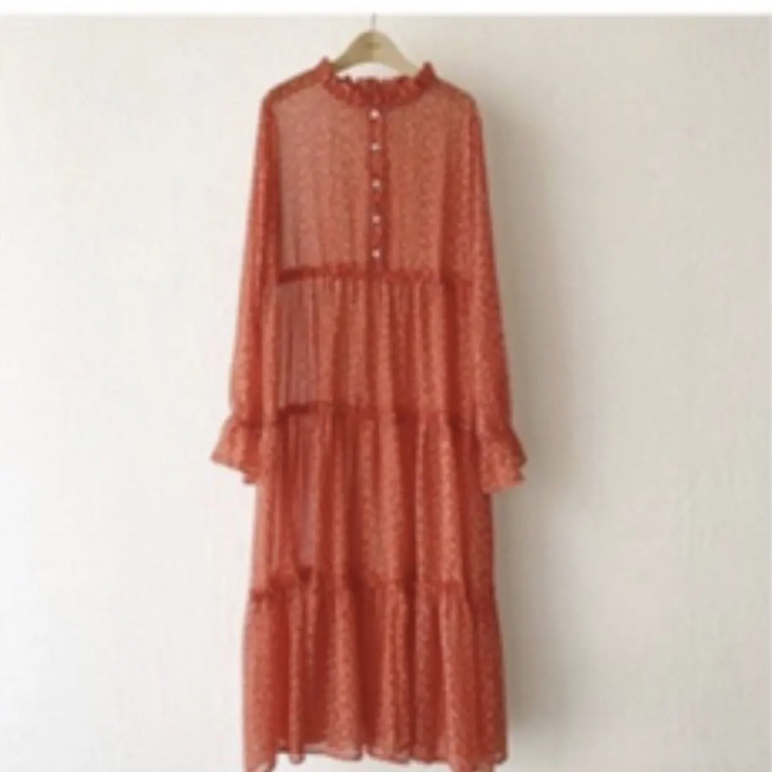 Howdy suzuran chiffon op.red ワンピース　mite