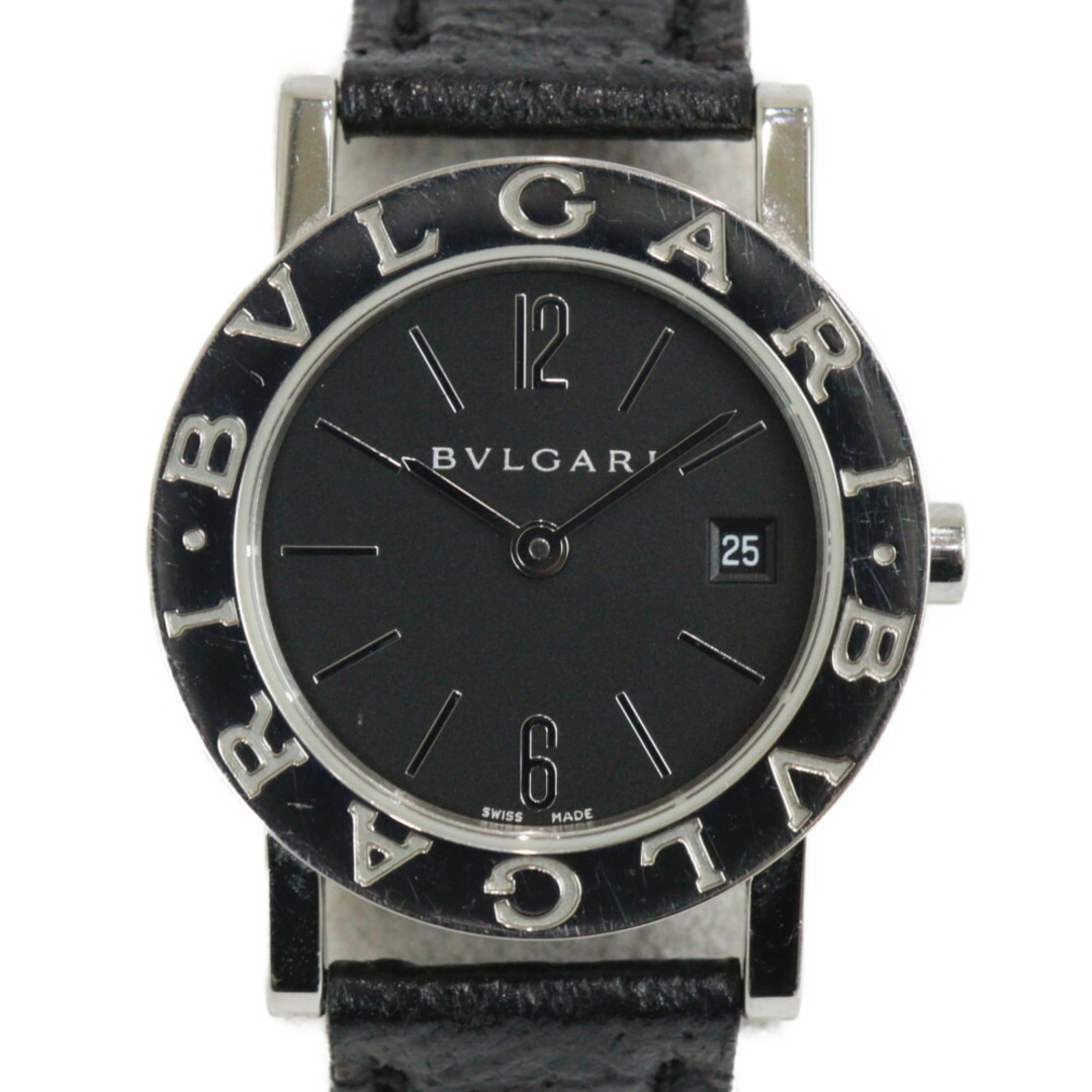 BVLGARI ブルガリ ブルガリ・ブルガリ BB26SL クオーツ デイト SS 革 ...