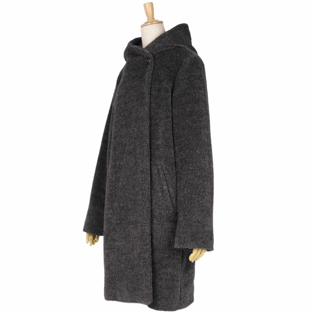 美品 マックスマーラ Max Mara STUDIO コート ロングコート フーディー シャギー アルパカ ウール アウター レディース JI42 USA8 FB40(M相当) ダークグレー 美品 マックスマーラ Max Mara STUDIO コート ロングコート フーディー シャギー アルパカ ウール アウター レディース JI42 USA8 FB40(M相当) ダークグレー