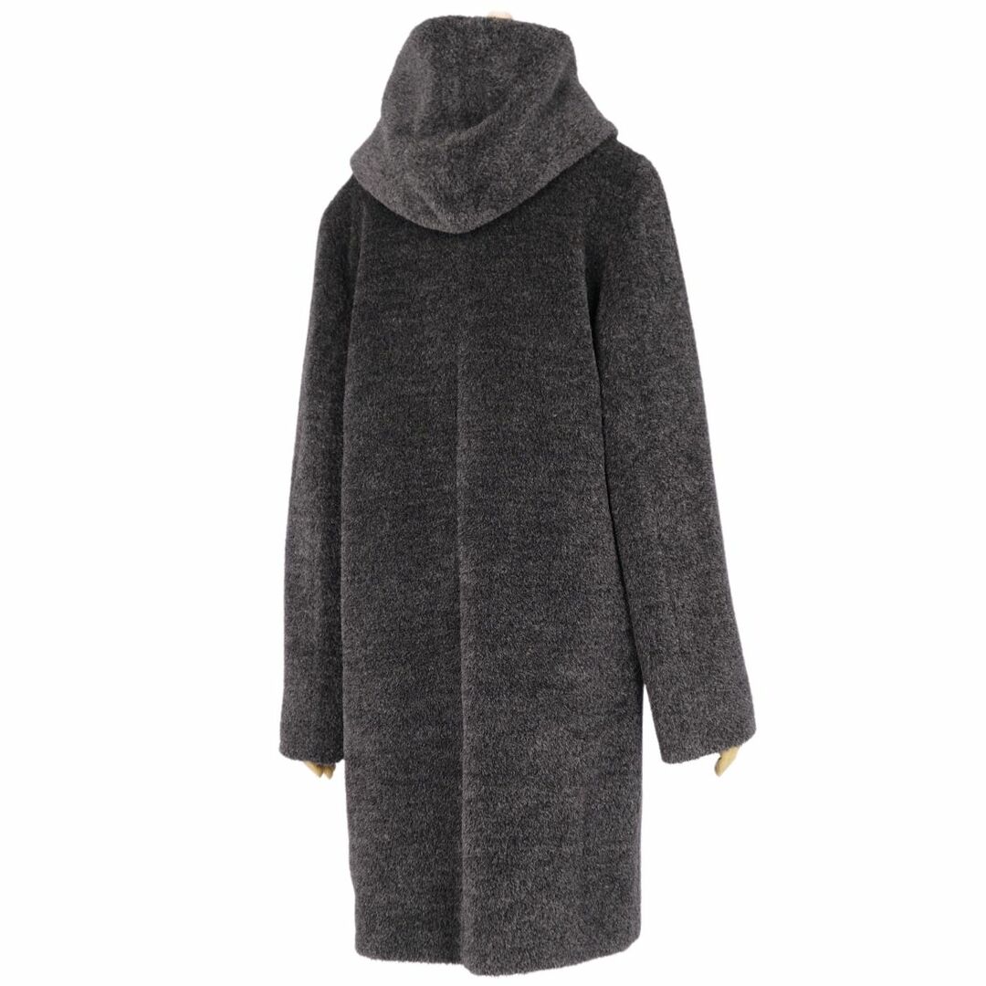 美品 マックスマーラ Max Mara STUDIO コート ロングコート フーディー シャギー アルパカ ウール アウター レディース JI42 USA8 FB40(M相当) ダークグレー 美品 マックスマーラ Max Mara STUDIO コート ロングコート フーディー シャギー アルパカ ウール アウター レディース JI42 USA8 FB40(M相当) ダークグレー