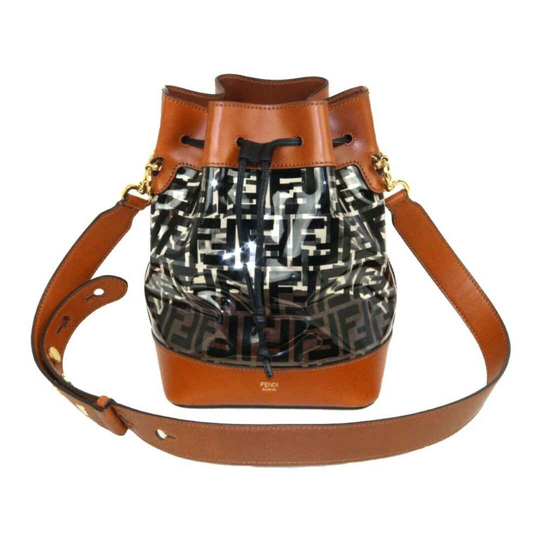 FENDI - FENDI モントレゾール 8BT298 ブラウン ブラック FENDI - FENDI モントレゾール 8BT298 ブラウン ブラック