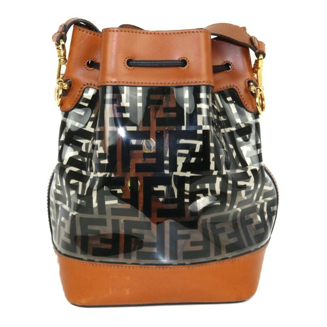 FENDI - FENDI モントレゾール 8BT298 ブラウン ブラック FENDI - FENDI モントレゾール 8BT298 ブラウン ブラック