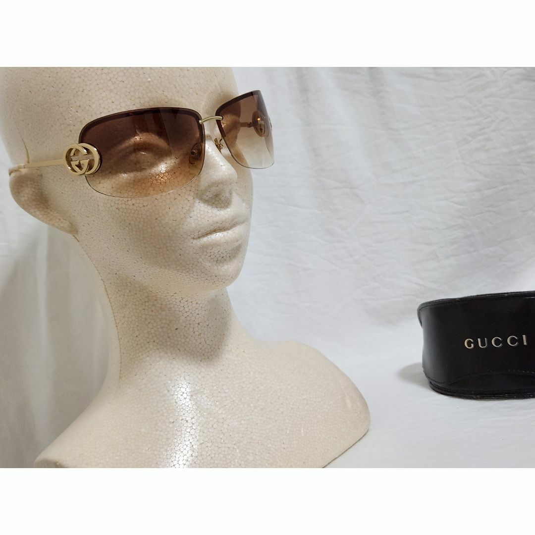 GUCCI - 正規 レア グッチ GGロゴ シャイニーメタルフレーム GUCCI - 正規 レア グッチ GGロゴ シャイニーメタルフレーム