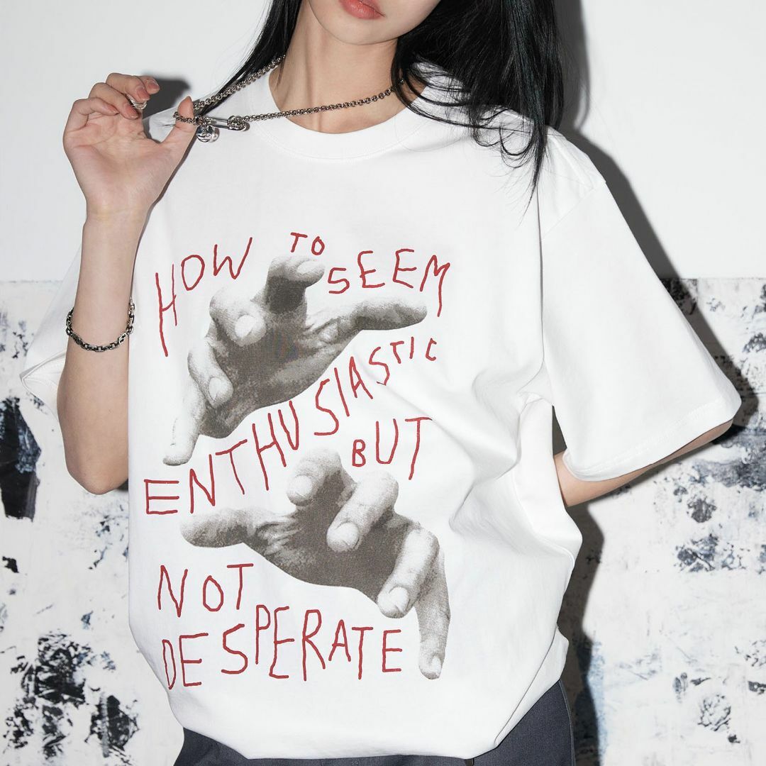Tシャツ(半袖+袖なし) ARCHIVUM Big T-shirt with hand paint