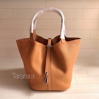 ●leather bucket bag キャメル M●本革(トートバッグ)