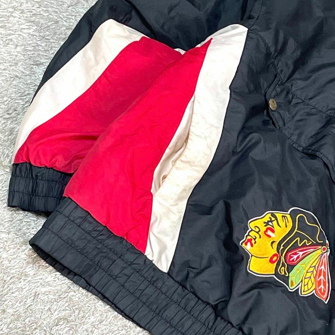 NHL シカゴ・ブラックホークス アノラックパーカー スタジャン フル刺繍
