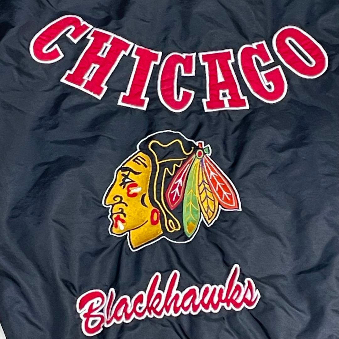 NHL シカゴ・ブラックホークス アノラックパーカー スタジャン フル刺繍