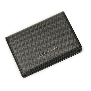 BVLGARI - BVLGARI ブルガリ ロゴクリップ レザー カードケース 名刺