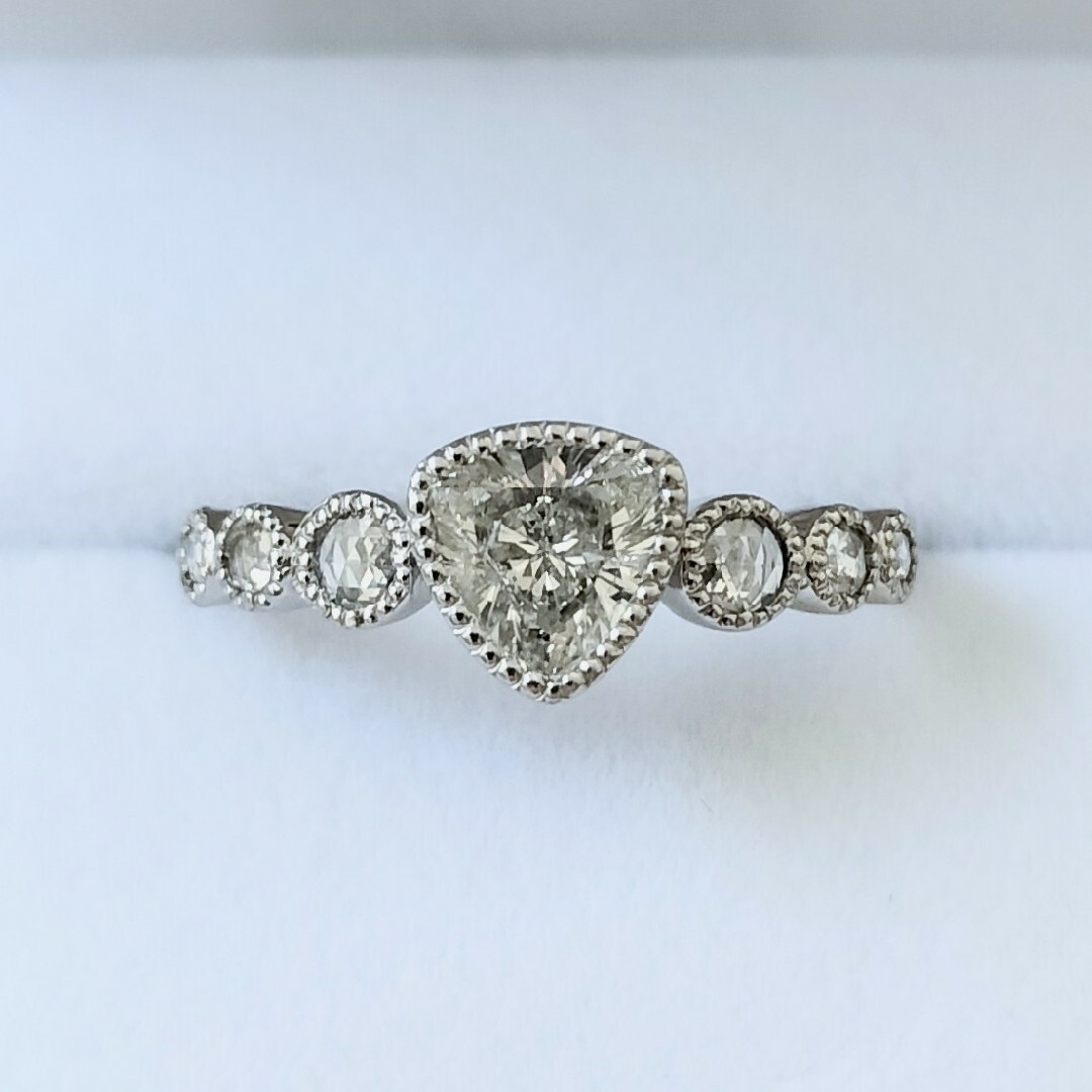 トリリアントカット ダイヤモンド リング Pt900 0.604ct-