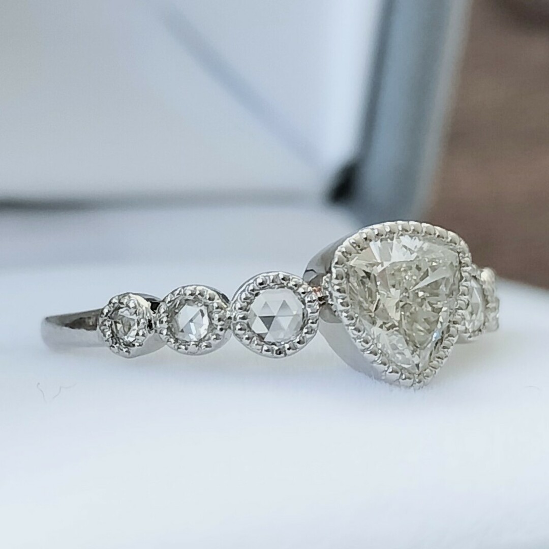 トリリアントカット ダイヤモンド リング Pt900 0.604ct-
