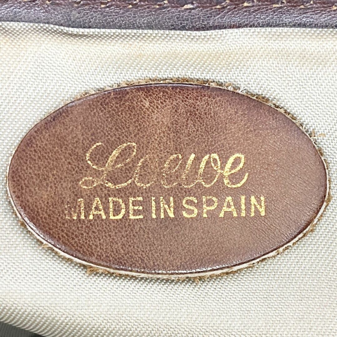 LOEWE(ロエベ)のLOEWE ロエベ クラッチバッグ ポーチ アナグラム 型押し バッグ ブラウン 茶色 コーデュロイ レディース ブランドバッグ USED 【中古】 レディースのバッグ(クラッチバッグ)の商品写真