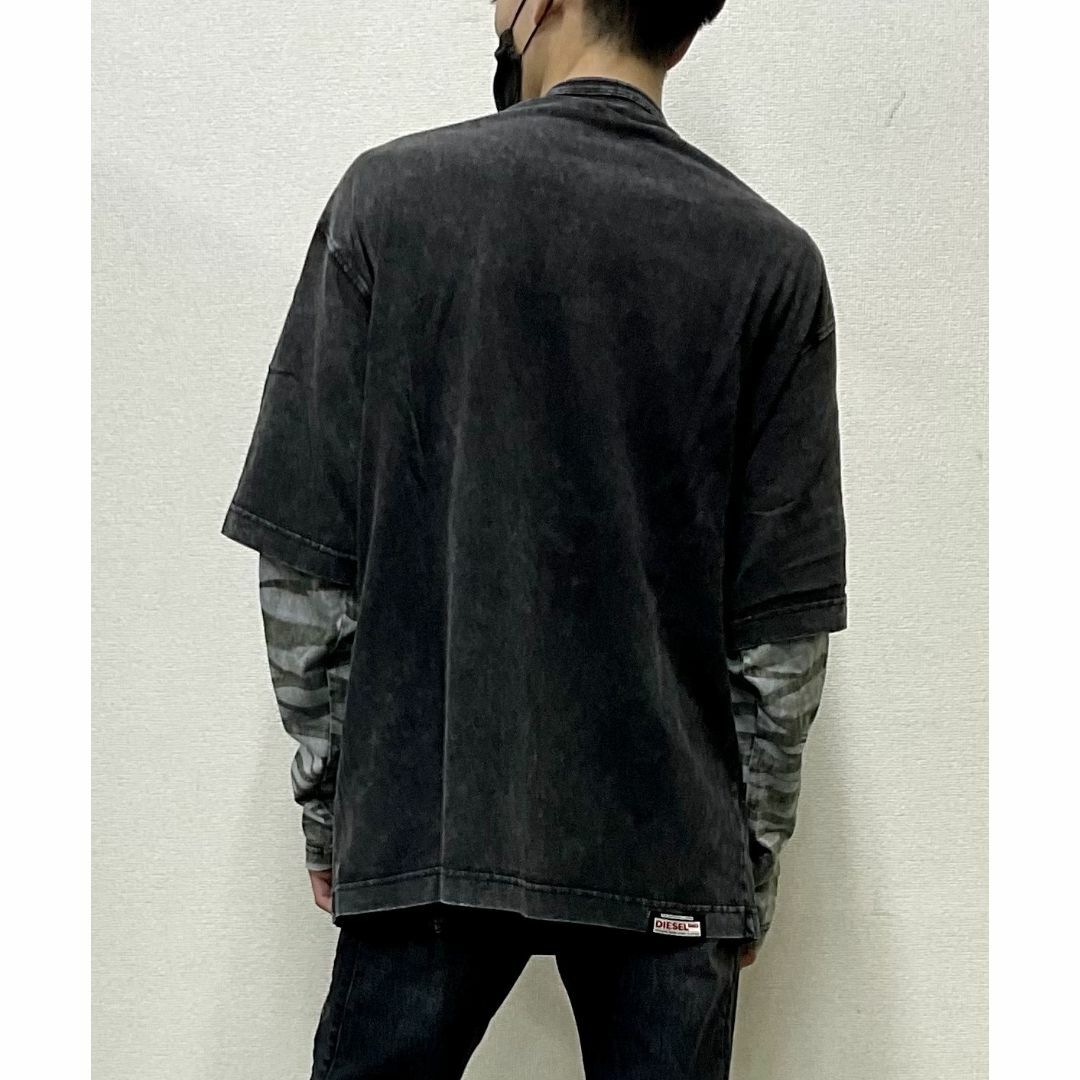 ディーゼル 長袖Tシャツ 1422 Lサイズ ブラック 新品 A06958
