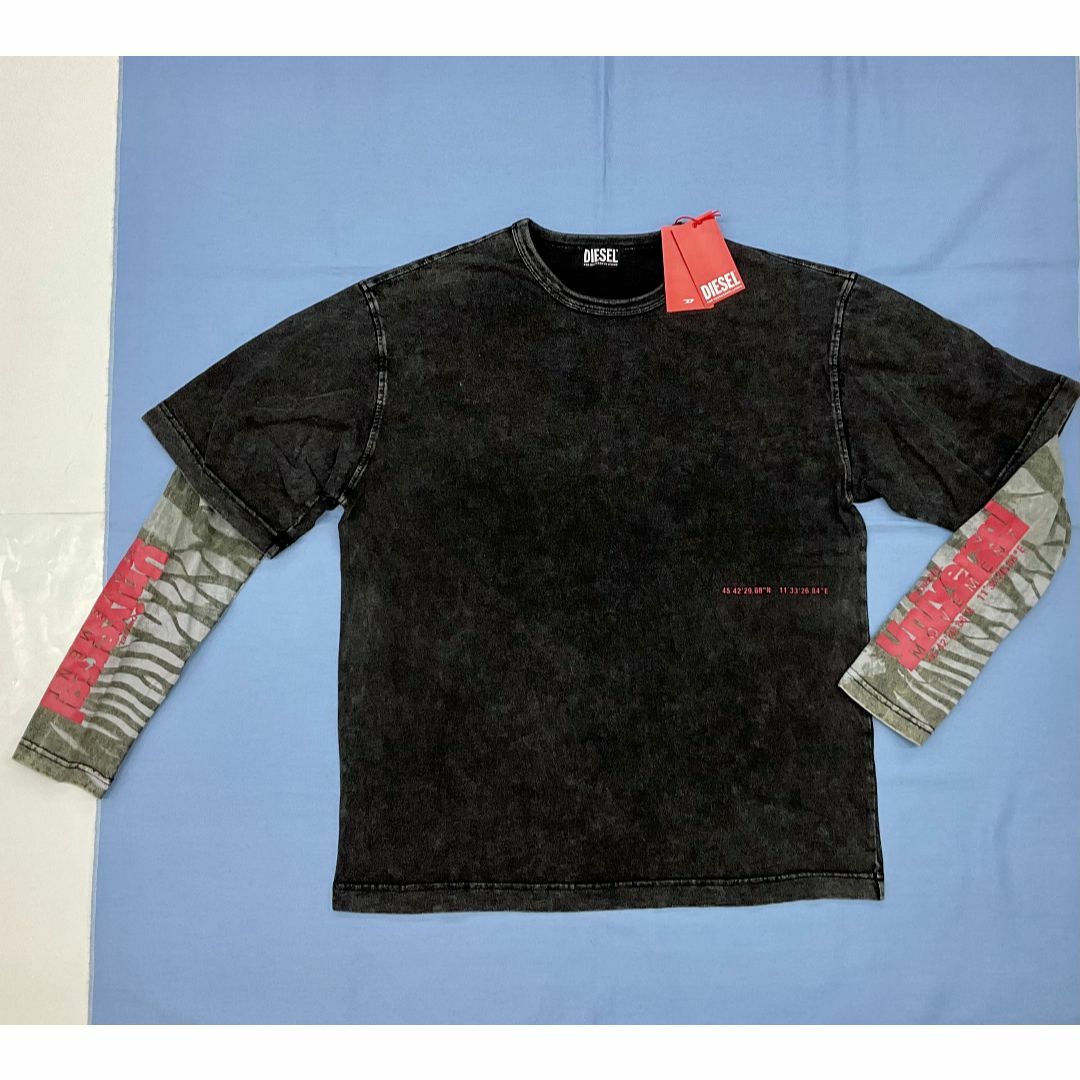 ディーゼル 長袖Tシャツ 1422 Lサイズ ブラック 新品 A06958