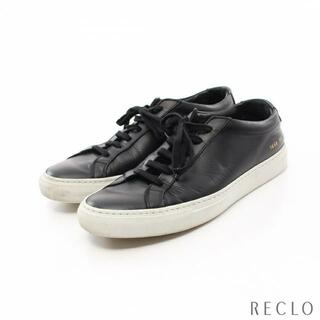 コモンプロジェクト(COMMON PROJECTS)のACHILLES LOW ローカットスニーカー レザー ブラック ホワイト(スニーカー)