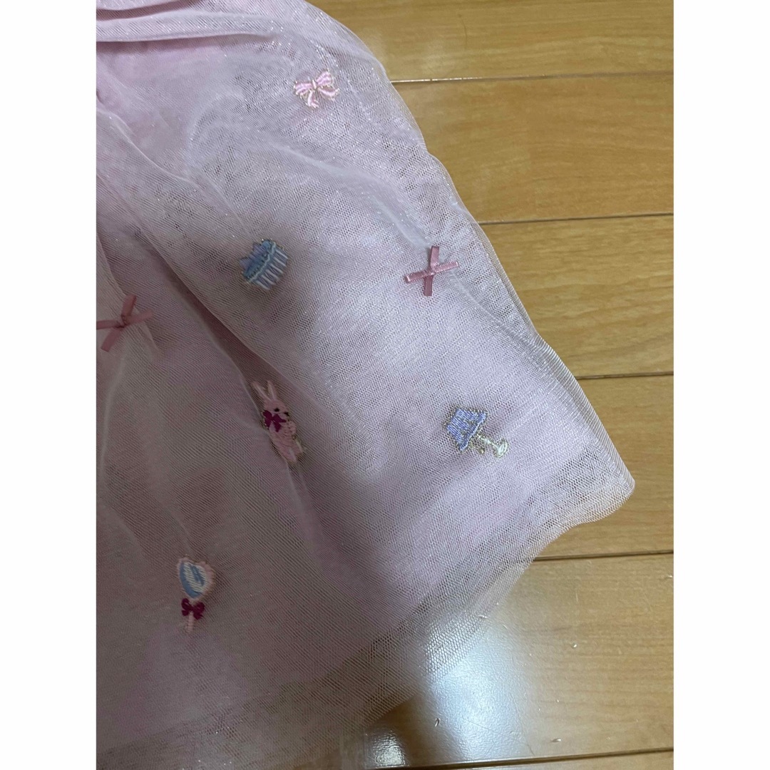 mezzo piano(メゾピアノ)のメゾピアノチュールスカート新品　ピンク キッズ/ベビー/マタニティのキッズ服女の子用(90cm~)(スカート)の商品写真