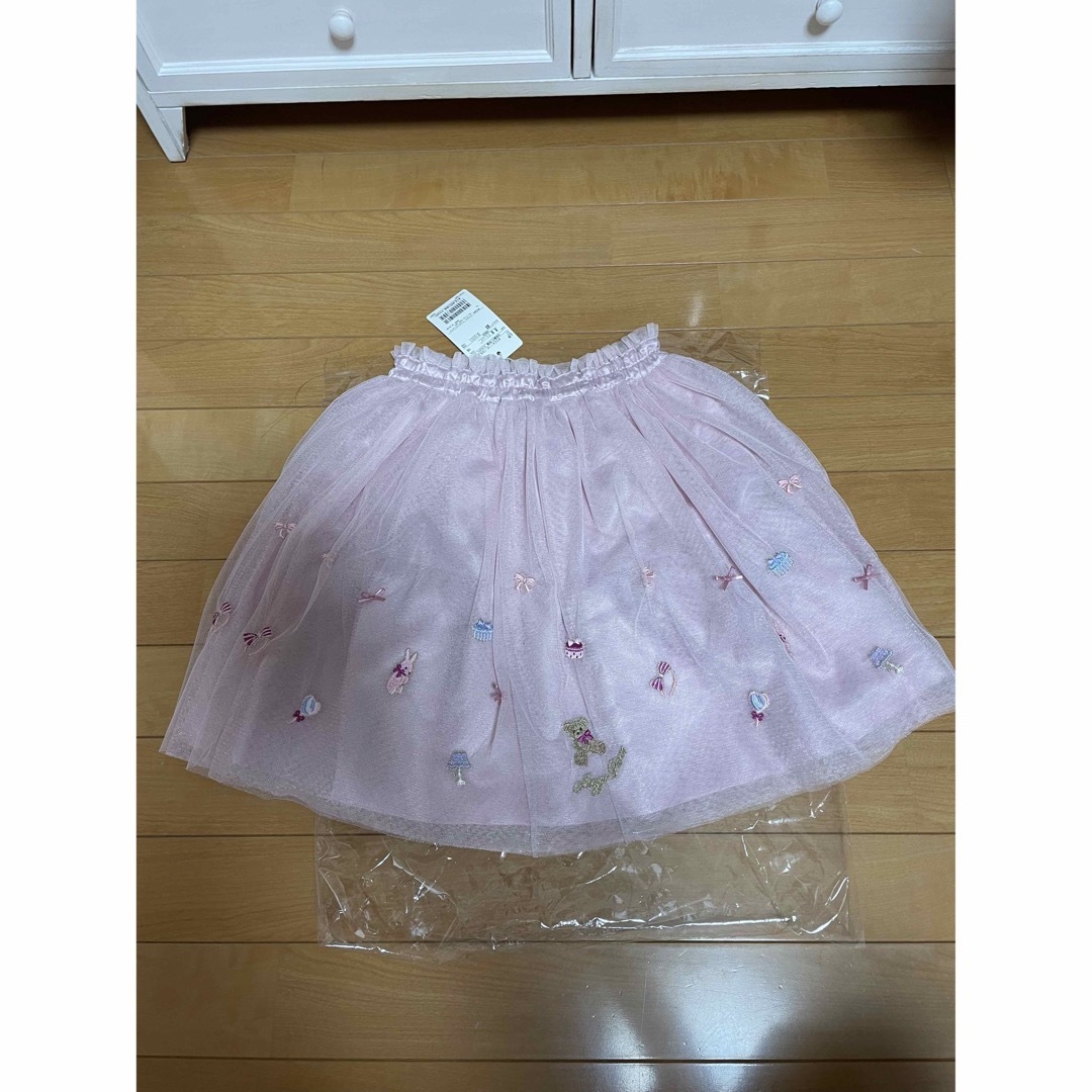 mezzo piano(メゾピアノ)のメゾピアノチュールスカート新品　ピンク キッズ/ベビー/マタニティのキッズ服女の子用(90cm~)(スカート)の商品写真