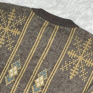 ARAMIS モヘア混 ニット セーター 鹿刺繍 アニマル柄 ケーブル サイズM