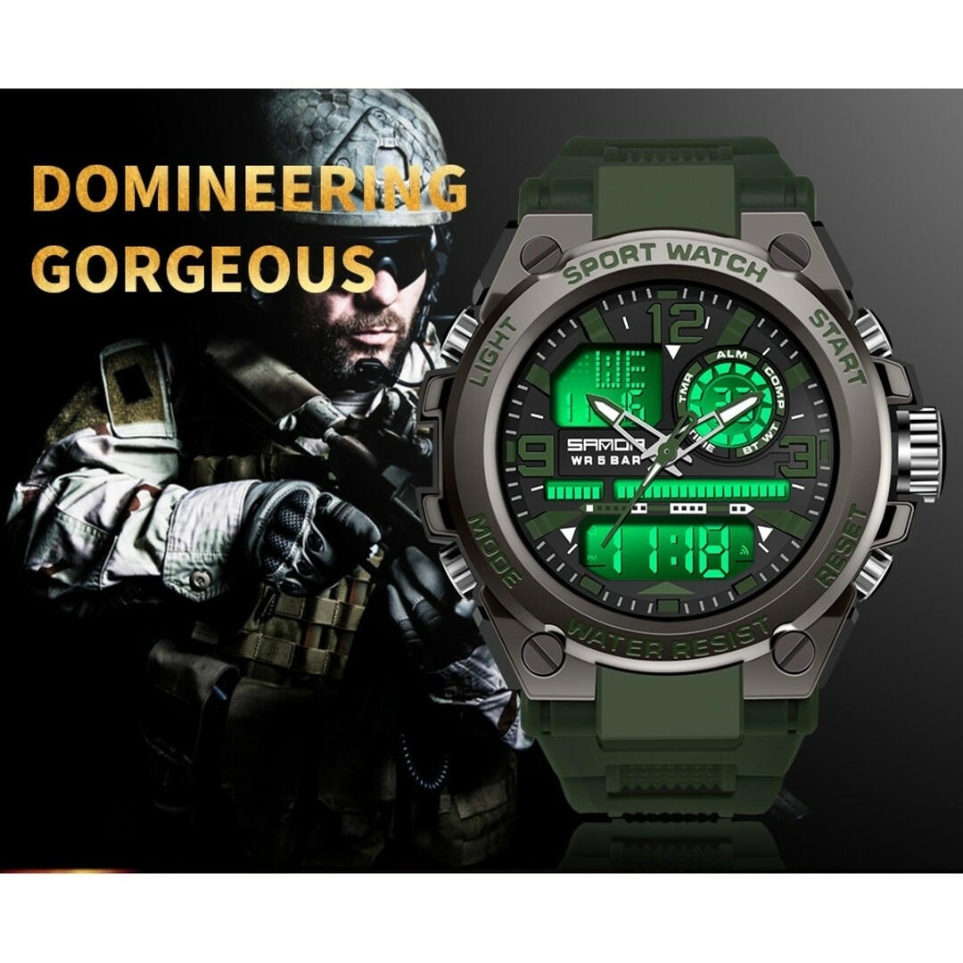 メンズ 腕時計 新品 SANDA アナデジ デジアナ アナログ デジタルウォッチ メンズの時計(腕時計(アナログ))の商品写真