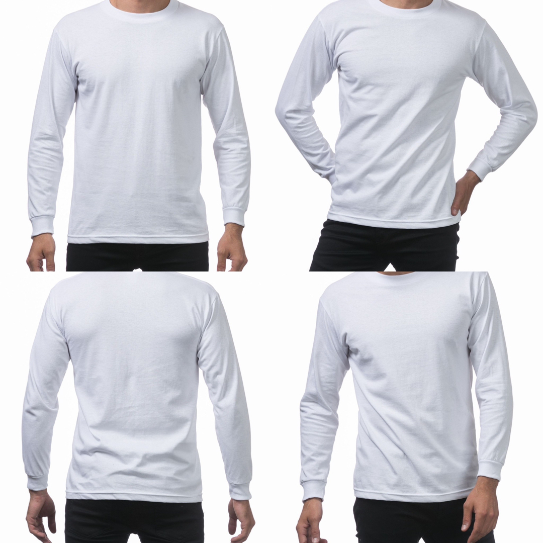 PRO CLUB(プロクラブ)の新品未使用 プロクラブ 無地長袖Tシャツ コンフォート ロンT 白2枚 2XL メンズのトップス(Tシャツ/カットソー(七分/長袖))の商品写真